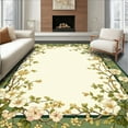thumbnail image 1 of ODIKA 2'x3' Machine Washable Non-Slip Area Rug, Artisan Chintz Showcasing Stylized Wildflower Cluster High Traffic Rug, Ivory, 205035, 1 of 7