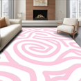 thumbnail image 1 of ODIKA 2'x3' Machine Washable Non-Slip Area Rug, Artistic Contemporary Floor High Traffic Rug, Pink, 393406, 1 of 7