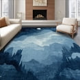 thumbnail image 1 of ODIKA 4'x6' Machine Washable Non-Slip Area Rug, Astral Moon and Floor Covering Abstract Design High Traffic Rug, Blue, 38954, 1 of 7