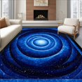thumbnail image 1 of ODIKA 4'x6' Machine Washable Non-Slip Area Rug, Azure Horizon Deck Fade Resistant & Pet Friendly High Traffic Rug, Blue, 63859, 1 of 7