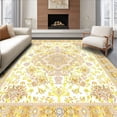 thumbnail image 1 of ODIKA 5'x7' Machine Washable Non-Slip Area Rug, Beige High Traffic Rug, White, 48739, 1 of 7