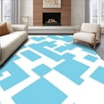 thumbnail image 1 of ODIKA 3'x5' Machine Washable Non-Slip Area Rug, Big Cat Camo High Traffic Rug, Blue, 323029, 1 of 7