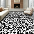 thumbnail image 1 of Flatwoven High Traffic Area Rug, Black and White Interlocking Spotted Design, Non Slip, Stain Resistant, Washable Area Rugs for Living Room, Bedroom(Black, 8), 1 of 8