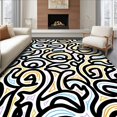thumbnail image 1 of ODIKA 6'x9' Machine Washable Non-Slip Area Rug, Black and Abstract Art High Traffic Rug, Black, 304429, 1 of 5