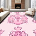 thumbnail image 1 of ODIKA 2'x3' Machine Washable Non-Slip Area Rug, Blush Floral Medallion Botanic Design High Traffic Rug, Pink, 239786, 1 of 7