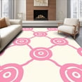 thumbnail image 1 of ODIKA 2'x3' Machine Washable Non-Slip Area Rug, Blush Hues Interlocking Motif High Traffic Rug, Pink, 393236, 1 of 7