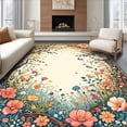 thumbnail image 1 of ODIKA 2'x3' Machine Washable Non-Slip Area Rug, Boho Ethereal High Traffic Rug, Ivory, 80824, 1 of 7