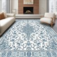 thumbnail image 1 of ODIKA 2'x3' Machine Washable Non-Slip Area Rug, Boho Medallion with Lattice Scrollwork and Chic Botanical Motifs High Traffic Rug, White, 62121, 1 of 7