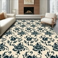 thumbnail image 1 of ODIKA 8' Machine Washable Non-Slip Area Rug, Boho Snake with Artistic Abstract Animal Forms High Traffic Rug, Beige, 294809, 1 of 7