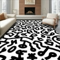thumbnail image 1 of ODIKA 2'x3' Machine Washable Non-Slip Area Rug, Bold Animal Design High Traffic Rug, Black, 304672, 1 of 7