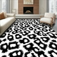 thumbnail image 1 of ODIKA 4'x6' Machine Washable Non-Slip Area Rug, Bold Black and Abstract Animal Inspired with Irregular Motifs High Traffic Rug, Black, 298924, 1 of 7