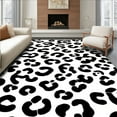 thumbnail image 1 of Flatwoven High Traffic Area Rug, Bold Black and White Cheetah Spot Motif Area with Artistic Irregular, Non Slip, Stain Resistant, Washable Area Rugs for Living Room, Bedroom(Black, 2X3), 1 of 8