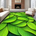 thumbnail image 1 of Flatwoven High Traffic Area Rug, Botanical Green Monstera Leaf Bathroom Non Slip, Non Slip, Stain Resistant, Washable Area Rugs for Living Room, Bedroom(Green, 4X6), 1 of 8