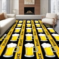 thumbnail image 1 of ODIKA 3'x5' Machine Washable Non-Slip Area Rug, Brought Beer Entryway for Porch or Apartment High Traffic Rug, Yellow, 101124, 1 of 7