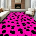 thumbnail image 1 of ODIKA 6'x9' Machine Washable Non-Slip Area Rug, Bubblegum Leopard Funky Spot Arrangement High Traffic Rug, Pink, 331486, 1 of 5