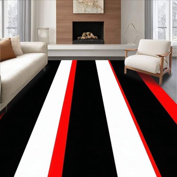 Flatwoven High Traffic Area Rug, Business Logo Floor Commercial Entryway, Non Slip, Stain Resistant, Washable Area Rugs for Living Room, Bedroom(Black, 2X3)