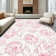 thumbnail image 1 of ODIKA 6' Machine Washable Non-Slip Area Rug, Dreams Floral & Insect Motif High Traffic Rug, Pink, 323857, 1 of 7