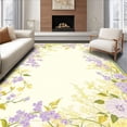 thumbnail image 1 of ODIKA 4'x6' Machine Washable Non-Slip Area Rug, Calm Botanical High Traffic Rug, Ivory, 80102, 1 of 7