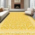 thumbnail image 1 of ODIKA 5'x7' Machine Washable Non-Slip Area Rug, Charming Mustard Geometric Accents High Traffic Rug, Yellow, 19679, 1 of 7