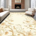 thumbnail image 1 of ODIKA 8'x10' Machine Washable Non-Slip Area Rug, Chic Beige Floor with Delicate Floral and Intricate Vine Work High Traffic Rug, Beige, 50504, 1 of 7