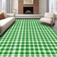thumbnail image 1 of ODIKA 4'x6' Machine Washable Non-Slip Area Rug, Chic Buffalo Check Versatile Layering for All Seasons High Traffic Rug, Green, 94934, 1 of 7