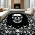 thumbnail image 1 of ODIKA 4x6 Machine Washable Non-Slip Area Rug, Gothic High Traffic Rug, Gray, 9207, 1 of 7