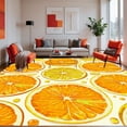 thumbnail image 1 of ODIKA 4'x6' Machine Washable Non-Slip Area Rug, Citrus Burst Interlocking High Traffic Rug, Orange, 250577, 1 of 7