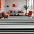 thumbnail image 1 of ODIKA 2'x3' Machine Washable Non-Slip Area Rug, Classic Barcode Stripe Design High Traffic Rug, Black, 275829, 1 of 7