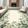 thumbnail image 1 of ODIKA 6'x9' Machine Washable Non-Slip Area Rug, Classic Botanical Print with Timeless Elegance High Traffic Rug, Ivory, 219057, 1 of 7
