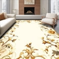 thumbnail image 1 of ODIKA 5'x7' Machine Washable Non-Slip Area Rug, Classic Intricate Damask with Layered Botanical High Traffic Rug, Beige, 203844, 1 of 7