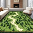 thumbnail image 1 of Flatwoven High Traffic Area Rug, Classic Nostalgic Vintage Style, Non Slip, Stain Resistant, Washable Area Rugs for Living Room, Bedroom(Green, 6X9), 1 of 8