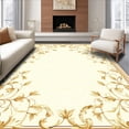 thumbnail image 1 of ODIKA 2'x3' Machine Washable Non-Slip Area Rug, Classic Ornamental Scroll With Delicate Vine And Leaf Accents High Traffic Rug, Beige, 134671, 1 of 7
