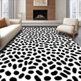 thumbnail image 1 of ODIKA 4'x6' Machine Washable Non-Slip Area Rug, Classic Style with Bold Interlocking Spotted Motifs High Traffic Rug, Black, 289614, 1 of 7