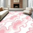 thumbnail image 1 of ODIKA 5'x7' Machine Washable Non-Slip Area Rug, Cloud Drift Abstract Modern High Traffic Rug, Pink, 394234, 1 of 7