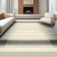 thumbnail image 1 of Flatwoven High Traffic Area Rug, Contemporary Black Area with Linear Design, Non Slip, Stain Resistant, Washable Area Rugs for Living Room, Bedroom(Beige, 2X3), 1 of 8