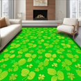 thumbnail image 1 of Flatwoven High Traffic Area Rug, Contemporary Botanical Patterned Charm, Non Slip, Stain Resistant, Washable Area Rugs for Living Room, Bedroom(Green, 2X3), 1 of 8