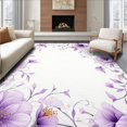 thumbnail image 1 of Flatwoven High Traffic Area Rug, Contemporary Circular Flower, Non Slip, Stain Resistant, Washable Area Rugs for Living Room, Bedroom(Purple, 3X5), 1 of 8