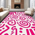 thumbnail image 1 of ODIKA 8' Machine Washable Non-Slip Area Rug, Contemporary Pink Jungle Animal Motif Featuring Dynamic Stripe and Spot Blend High Traffic Rug, Pink, 296112, 1 of 7