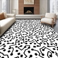 thumbnail image 1 of ODIKA 8' Machine Washable Non-Slip Area Rug, Contemporary Spotted Art with Expressive Modernist High Traffic Rug, Black, 292264, 1 of 5