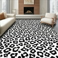 thumbnail image 1 of ODIKA 5'x7' Machine Washable Non-Slip Area Rug, Contemporary Spotted with Fluid Contours High Traffic Rug, Black, 287703, 1 of 5