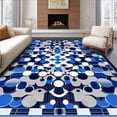 thumbnail image 1 of ODIKA 8'x10' Machine Washable Non-Slip Area Rug, Cool High Traffic Rug, Blue, 83151, 1 of 7
