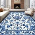 thumbnail image 1 of ODIKA 6'x9' Machine Washable Non-Slip Area Rug, Tones with Delicate Accents High Traffic Rug, Blue, 29132, 1 of 7