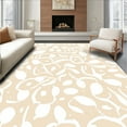 thumbnail image 1 of ODIKA 6'x9' Machine Washable Non-Slip Area Rug, Creamy Speckled Hide Motif High Traffic Rug, Beige, 326176, 1 of 5