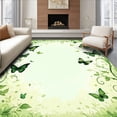 thumbnail image 1 of ODIKA 8'x10' Machine Washable Non-Slip Area Rug, Delicate With Intricate Floral Vines High Traffic Rug, Green, 277803, 1 of 7