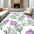 thumbnail image 1 of ODIKA 4'x6' Machine Washable Non-Slip Area Rug, Delicate Spring Meadow High Traffic Rug, Purple, 301369, 1 of 7