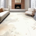 thumbnail image 1 of ODIKA 3'x5' Machine Washable Non-Slip Area Rug, Delicate Veil Inspired Featuring Translucent Layered High Traffic Rug, Beige, 182988, 1 of 7