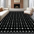 thumbnail image 1 of Flatwoven High Traffic Area Rug, Dramatic Gothic Revival, Non Slip, Stain Resistant, Washable Area Rugs for Living Room, Bedroom(Black, 5X7), 1 of 8