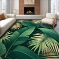 thumbnail image 1 of ODIKA 6'x9' Machine Washable Non-Slip Area Rug, Dramatic Tropical Leaf High Traffic Rug, Green, 149092, 1 of 7