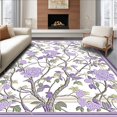 thumbnail image 1 of ODIKA 4'x6' Machine Washable Non-Slip Area Rug, Dwelke Style Abstract Floral Motif Patterned High Traffic Rug, Purple, 187112, 1 of 7