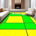 thumbnail image 1 of ODIKA 2'x3' Machine Washable Non-Slip Area Rug, Dynamic Citrine Chessboard Motif with Chlorophyll Geometric Reflector Accents High Traffic Rug, Yellow, 191309, 1 of 5